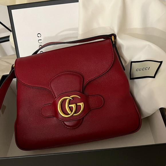 NWT red Gucci Marmont Crossbody leather messenger bag - Picture 2 of 16
